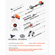 Load image into Gallery viewer, SucceBuy Gas Hedge Trimmer 2 Cycle Gas Power Handheld Hedge Trimmer Weed Eater with Protective Gear Set for Trimming Shrub Bush
