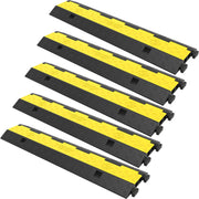 Load image into Gallery viewer, Amocart Cable Protector Ramp Wire Cable Cover Cord Guard 2 Channels Rubber + PVC 11000LBS Speed Bump Parking Lots Driveway
