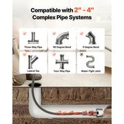 Charger l'image dans la visionneuse de galerie, Amocart Drain Cleaner Machine 50 FT x 5/16 Inch Sewer Snake Auger with 228RPM Electric Drill Manual Feed for 2" to 4" Pipes
