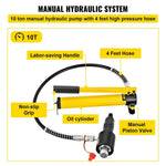 Amocart 10Ton Hydraulic Exhaust Pipe Expander Kit 1-5/8 to 4-1/4Inch Manual Automotive Muffler Pipe Stretcher Expanding Tool