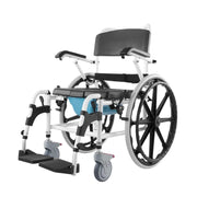 Load image into Gallery viewer, Amocart Shower Wheelchair 17.5in Bathroom Wheelchair for Inside Shower Adjustable Rolling Shower Chair for Disabled  300 lbs
