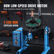 Bild in Galerie-Viewer laden, SucceBuy Rotary Welding Positioner 30KG 0-90° Welding Positioning Turntable Table 1-12RPM Welding Torch Stand Holder for Cutting
