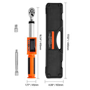 Load image into Gallery viewer, Amocart Digital Torque Wrench Set 2 Pieces1/2 3/8 Inch Drive 72-Tooth ±2% Torque Wrench w/Preset Value Buzzer LED Motorcycle
