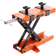 Bild in Galerie-Viewer laden, SucceBuy Motorcycle Lift 500kg Motorcycle Scissor Lift  with Saddle &amp;Safety Pin Steel Motorcycle Jack Hoist Stand for Motorbike - AMOCART
