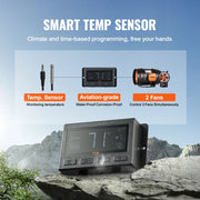Load image into Gallery viewer, SucceBuy Inline Duct Fan with Temperature Humidity Controller EC-motor Ventilation Exhaust Fan Air Ventilator for Home Bathroom

