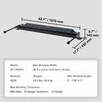 Amocart Box and Pan Brake 24Inch/36Inch/ 48Inch 0-130 Degrees Sheet Metal Bending Brake Portable Metal Bender for Metal Bending