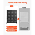 Amocart 1/2Sets Pegboard Display Stand 17x13in Tabletop Steel Peg Board Panel with 15 Hooks for Grocery Retail Jewelry Store