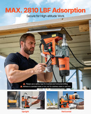 Charger l'image dans la visionneuse de galerie, Amocart Magnetic Drill 1450W Motor Boring Diameter 2810 lbf Portable Electric Mag Drill Press Variable Speed Drilling Machine
