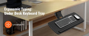 Load image into Gallery viewer, SucceBuy Keyboard Tray under Desk Adjustable Height &amp; Angle Keyboard Tray Slide out &amp; Holder for Typing in Home and Office Work
