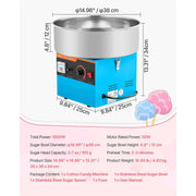 Load image into Gallery viewer, SucceBuy Cotton Candy Machine Commercial 1000W Electric Candy Floss Maker Easy Use with 15 inch Stainless Steel Bowl for Kids - AMOCART
