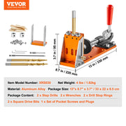 Load image into Gallery viewer, SucceBuy 30 Pcs Pocket Hole Jig Kit Adjustable &amp; Easy to Use Pocket Hole Jig System with Step Drills Wrenches Drill Stop Rings
