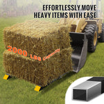 SucceBuy 43" Clamp on Pallet Forks 2000lbs Tractor Bucket Forks Heavy Duty Pallet Forks for Tractor Attachment Skid Steer