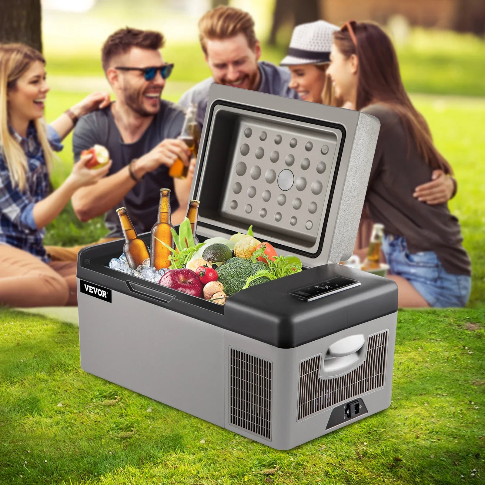 Succebuy 20-55L Portable Refrigerator Car Refrigerator Electric Compressor Cooler with 12/24v DC & 110-240v AC