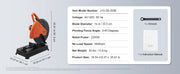 Load image into Gallery viewer, SucceBuy 2300W Abrasive Chop Saw 14"/355mm Blade Diameter Cut Off Saw Steel Cutting Machine 0-45° Adjustable Angle Miter Saw
