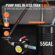 Load image into Gallery viewer, Amocart Fuel Transfer Pump 12V DC 10 GPM 1/4 HP Portable Electric Diesel Transfer Pump with Automatic Shut-Off Fuel Nozzle  Box
