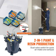 Load image into Gallery viewer, Amocart 10L Spray Paint Pressure Pot Tank Air Paint Pressure Pot Metal Rack Leak Repair Sealant for Industry Home Construction
