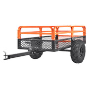 Charger l'image dans la visionneuse de galerie, SucceBuy Heavy Duty Steel ATV Dump Trailer Tow Behind Dump Cart Garden Trailer Removable Sides and Tires for Mowers Tractors - AMOCART
