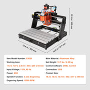 Load image into Gallery viewer, Amocart 3 Axis CNC Router Machine GRBL Control Wood Engraving Carving Milling Machine Kit for Wood Acrylic MDF PVC Plastic Foam
