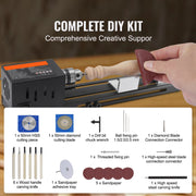 Load image into Gallery viewer, SucceBuy Mini Wood Lathe Machine 2.76inx6.3in 24VDC 96W Machine Accessories 7 Speed s for DIY Woodworking Wood Drill Rotary Tool
