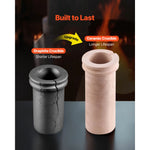 Amocart Electric Melting Furnace Electric Metal Smelter Foundry Metal Smelting Machine Ceramic Crucible Gold Smelting Kit