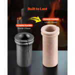 Amocart Electric Melting Furnace Electric Metal Smelter Foundry Metal Smelting Machine Ceramic Crucible Gold Smelting Kit