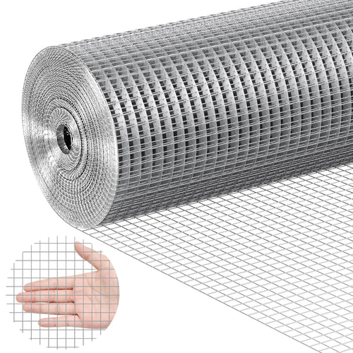 1/2 in 24in X 50 Ft 19 Gauge Hot Dipped  SucceBuy Hardware Cloth Galvanized Wire Mesh Roll Chicken Wire Fencing Wire Mesh