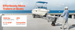 Amocart 1000lbs Trailer Mover Dolly Manual or Electric Wrench Drive with 2in & 2-5/16in Replaceable Hitch Balls for Moving Boat