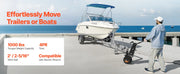 Bild in Galerie-Viewer laden, Amocart 1000lbs Trailer Mover Dolly Manual or Electric Wrench Drive with 2in &amp; 2-5/16in Replaceable Hitch Balls for Moving Boat
