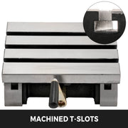 Load image into Gallery viewer, SucceBuy Tilting Milling Table Adjustable Rotary Worktable Machine with 3 T-Slots &amp; Crank Handle Heavy Duty for Grinding Milling
