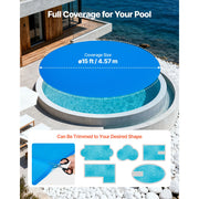 Load image into Gallery viewer, Amocart Solar Pool Cover with Bubble &amp; PE Material Daytime Heat Absorption Nighttime Heat Retention Heat Retaining Solars Cover
