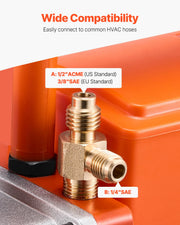Load image into Gallery viewer, Amocart Vacuum Pump &amp; Oil Bottle 3.5CFM/4CFM/5CFM 1-Stage or 6CFM 9CFM 2-Stage, R134a R22 R410a Systems Conditioner Maintenance
