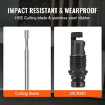 Amocart Double Head Sheet Metal Nibbler Cutter 360 Degree Metal Nibbler Drill Attachment with Extra Punch and Die Cutting Hole