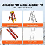 Amocart Ladder Levler  380lbs Load PP Ladder Leveling Tool Pitch Hopper Stair Ladder Stabilizer with Storage Easy to Use Stable