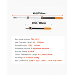 Amocart Telescopic Extension Pole Multi-Purpose Extendable Pole Sturdy Aluminum Alloy Paint Pole Extension Reach Roller Stick