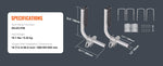 Amocart Boat Trailer Guide Adjustable Guide Poles 2PCS Rustproof Galvanized Steel Trailer Guide for Ski Boat Sailboat Trailer