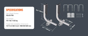 Bild in Galerie-Viewer laden, SucceBuy Boat Trailer Guide Adjustable Guide Poles 2PCS Rustproof Galvanized Steel Trailer Guide for Ski Boat Sailboat Trailer
