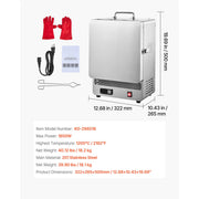 Load image into Gallery viewer, SucceBuy Tabletop Kiln Melter 2192℉ Max Temperature Stainless Steel Gold Melting Furnace for Metal Tempering Glazing on Pottery - AMOCART
