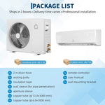 18000 Btu Mini Split Ac/Heating System, 19 SEER2 230V Inverter Wall-Mounted Ductless AC Unit Cools Rooms Up to 1250, Custom
