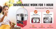 Bild in Galerie-Viewer laden, SucceBuy Electric Cotton Candy Machine Candy Floss Maker Commercial Cotton Candy Machine Stainless Steel Bowl and Sugar Scoop
