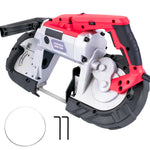 SucceBuy Portable BandSaw 5Inch Cutting Capacity Cordless Variable Speed 10Amp Motor Deep Cut Bandsaw for Metal Wood Pipes Rebar