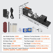 Load image into Gallery viewer, SucceBuy Mini Wood Lathe Machine 2.76inx6.3in 24VDC 96W Machine Accessories 7 Speed s for DIY Woodworking Wood Drill Rotary Tool
