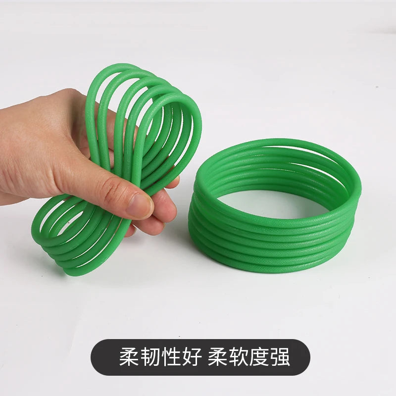 1M-20M Dia 1.5/2/2.5/3/3.5/4/5/6/7/8/9/10/12/15/18mm Green Polyurethane Conveyor Belts PU Round Belt Transmission Drive Belts