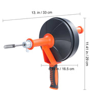 Load image into Gallery viewer, SucceBuy Drain Auger 25Ft Manual-feeding Plumbing Snake with Drill Attachment Drain Clog Remover Toilet Sewer Pipe Dredge - AMOCART
