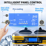 Load image into Gallery viewer, SucceBuy 22-30L/H Soft Ice Cream Maker Commercial Countertop Tricolor 2+1 Flavors Sweet Cones Freezing Equipment Vending Machine
