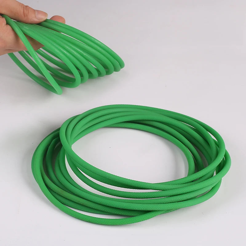 1M-20M Dia 1.5/2/2.5/3/3.5/4/5/6/7/8/9/10/12/15/18mm Green Polyurethane Conveyor Belts PU Round Belt Transmission Drive Belts