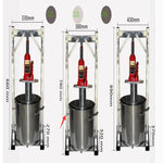 22L 36L Hydraulic Fruit Squeezer Stainless Steel Manual Juicer Small Honey Grape Blueberry Mulberry Presser Juicer