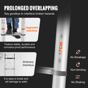 Load image into Gallery viewer, SucceBuy Telescoping Ladder 12.5 FT Aluminum One-Button Retraction Collapsible Extension 375 LBS Capacity w/Non-Slip for Home RV
