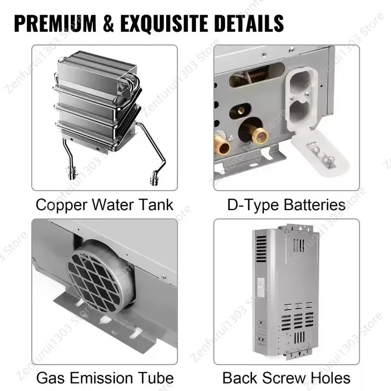 for Factory Direct Sales Gas Water Heater Natural Gas Instant Hot Copper Water Tank