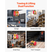 Load image into Gallery viewer, SucceBuy 2-in-1 Electric Hoist 1100 lbs 1800W Wired/Wireless Portable Power Winch 98 ft Lifting Height for Garage Factory Towing - AMOCART

