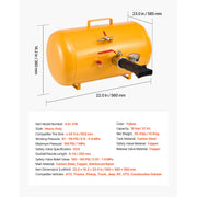 Load image into Gallery viewer, SucceBuy Air Tire Bead Seater 5Gal / 10Gal  Heavy Duty Tire Bead Blaster Tool 87-116 PSI Operating Pressure for Pickup Truck ATV
